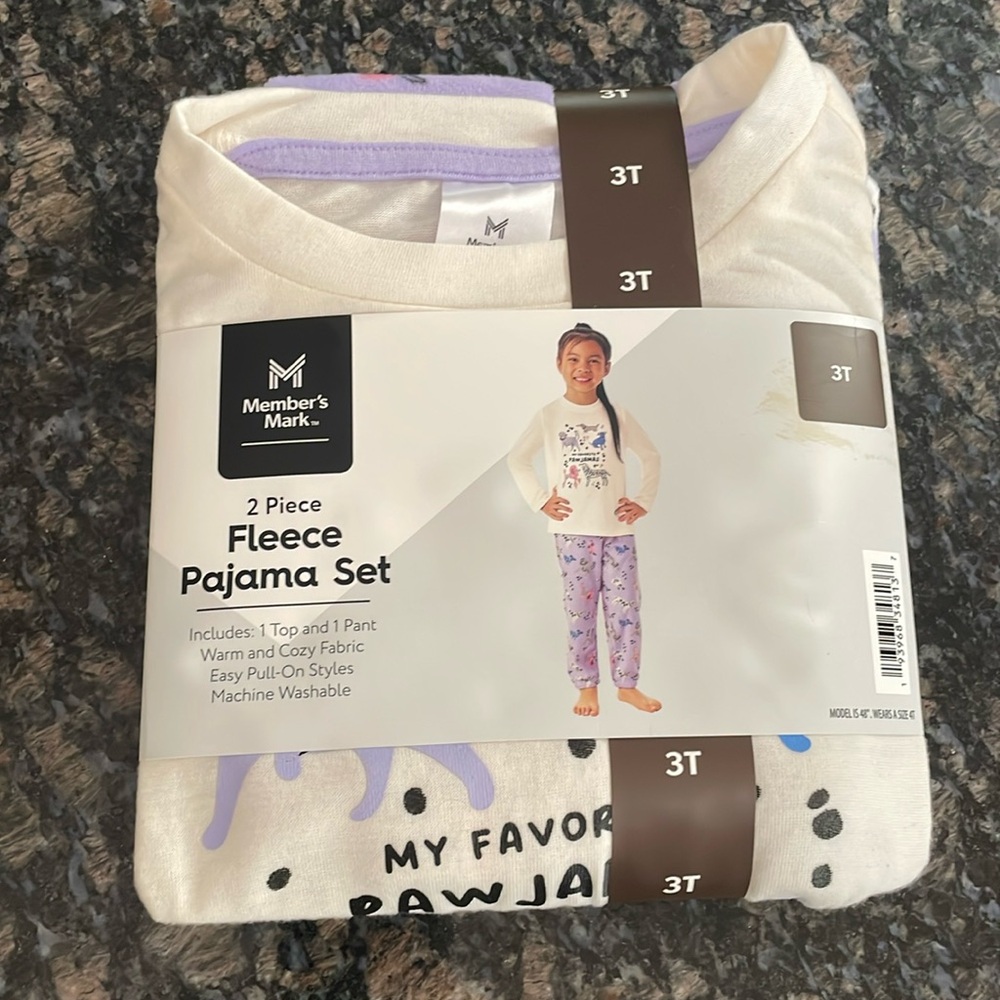NWT Size 3T Girls Pajamas